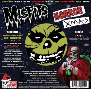Horror Xmas 7-Inch Back Cover with A Side label visible through window cutout.