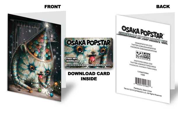 Osaka Popstar Xmas in the Loony Bin Card w/ Digital Single